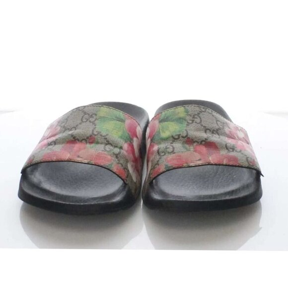100% Authentic Gucci GG Blooms Canvas Slide Sandals - Picture 3 of 6
